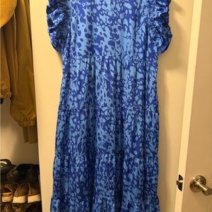 JODIFL Vibrant Blue Patterned Top